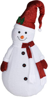 Christmas Decoration Sneeuwpop figuur - 200 cm - met LED licht - kerstverlichting figuur Wit