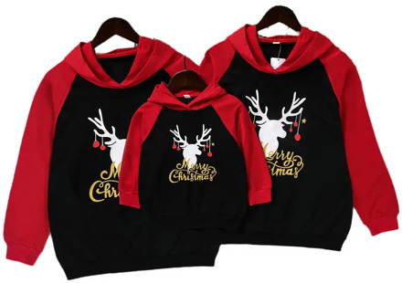 Christmas Deer Customes Hoodies Family Matching Clothes Mommy And Me Clothes Hooded Sweatshirts Mom Daughter Father Son Outfits