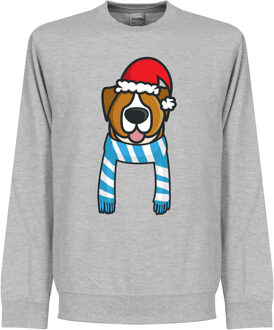 Christmas Dog Scarf Supporter Kersttrui - Lichtblauw/Wit