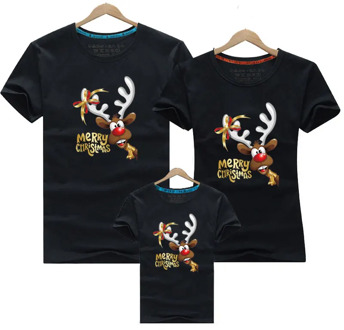 Christmas Family Look T-Shirt Outfits Family Clothes Deer New Year Matching Outfits Father Mother Son Daughter Mom Me Clothes