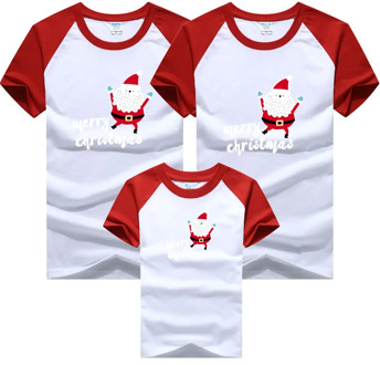 Christmas Family Matching Clothes New Year Cartoon Print T-shirt Mommy and Daughter Father and Son Clothes Family Look Outfits