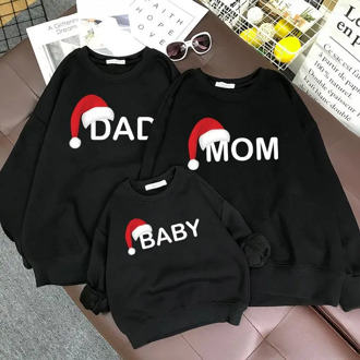Christmas family matching clothes Winter and Autumn tshirt Christmas sweater kids Family look outfits mommy and me matching tee