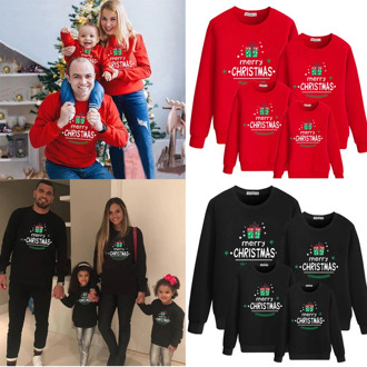Christmas Family Matching Outfits for Mom Dad Child Baby Xmas Snowflake Gift Print Loose Sweater Long Sleeve Couple Clothes
