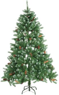 Christmas gifts Kerstboom met Sneeuw en Dennenappels - 708 Toppen - 180 cm Bruin