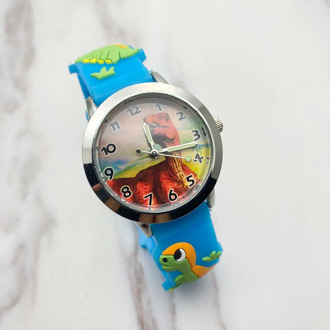Christmas Gifts Kids Watches Boys with Round Quartz Dial 3D Dinosaur Cartoon Alloy Luminous Clock for Girls Baby 2020