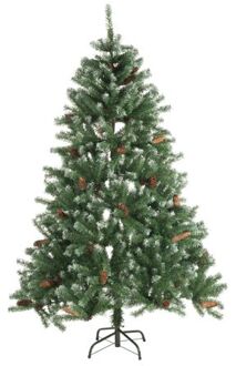 Christmas gifts Kunstkerstboom 210 CM - Kerstboom met Sneeuw, Dennenappels en Besjes - Kunstboom Groen