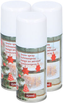 Christmas gifts Sneeuwspray - 3x - bus - 150 ml - wit - spuitsneeuw - kunstsneeuw - sneeuwdecoratie