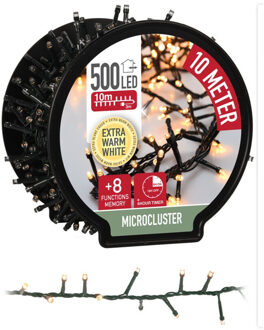 Christmas Lights Clusterverlichting - op haspel - 500 leds - warm wit - 10 Meter