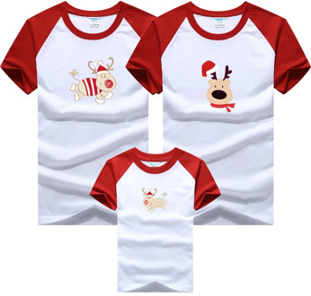 Christmas Love Family Matching Clothing Mother Daughter Clothes Family Look T-shirt Mother Son Outfits Cotton Dad Son Clothes