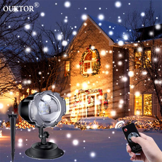 Christmas Moving LED Snowfall Laser Light Projector Snowflake Spotlight Showers IP65 for Party Holiday Decoration Indoor Outdoor