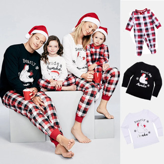 Christmas Pajama Family Matching Clothes for Mom Dad Kids Long Sleeve Snowman Print Couple Clothes Winter Warm Loose Baby romper