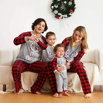 Christmas Pajamas Family Couple Clothes Baby Romper Mom and Daughter Matching Clothes Xmas Deer Family Look Pijamas Pyjamas 2020