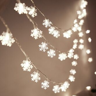 Christmas Party Waterdichte Led 6M Snowflake Light String Outdoor Decoratie Led Sneeuwvlok Licht String Roze