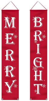 Christmas Porch Sign Bright and Merry Christmas Hanging Sign for Home Indoor Outdoor Porch Wall for Christmas Crafts