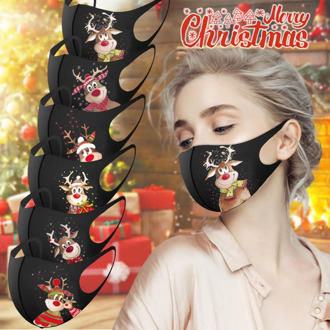 Christmas Print Adult Mask Breathable Mask Washable Protective Face Mask Reusable Mouth Mask Cloth Mouth Caps mascarillas