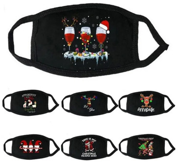 Christmas Printing Adult Mask Washable Mouth Cover Men Women Reusable Breathable Face Shield Outdoor Protective Mask mascarillas
