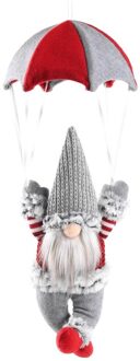 Christmas Santa Claus Doll Decorations Xmas Faceless Parachute Santa Claus Window Hanging Ornaments Natal Pendant Fluorescentie Geel