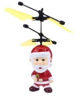 Christmas Santa Speelgoed Vliegende Kerstman Vliegtuigen Speelgoed Sensor Helicopter Inductie Speelgoed Gloeiende