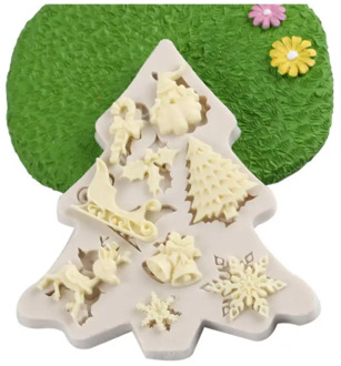 Christmas Silicone Fudge Mold Cake Chocolate Decoration Baking Mold Fondant Mold Xmas Tree Shaped Cake Decorating Tools