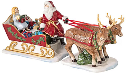 Christmas Toys Kerstman met rendieren en slee Wit / Rood