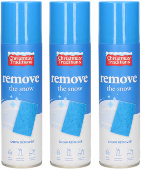 Christmas Traditions Kunstsneeuw reinigingsspray - 3x - 125 ml - in bus - verwijderspray
