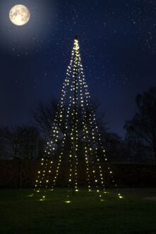 Christmas United vlaggenmast kerstboom 600cm - 360 LED Zwart