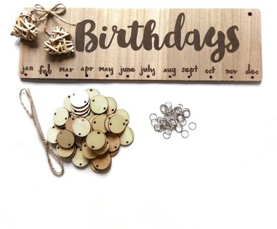 Chritsmas Verjaardag Speciale Dagen Herinnering Board Thuis Opknoping Decor Houten Kalender Boord Opknoping Ornament Jaar Decoratie