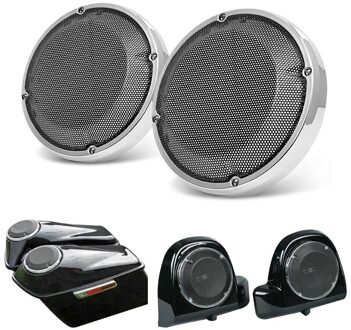 Chrome 6.5 "Speaker Onderbeen Vented Kuip Zadeltas Deksel Speaker Grill Cover Voor Harley Touring Electra Glide 83-20