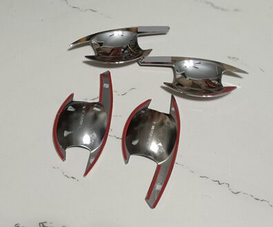 Chrome Abs Stijl Side Deurgreep Bowl Cover Trim Voor 2005 Mitsubishi L200 Triton 4Pcs