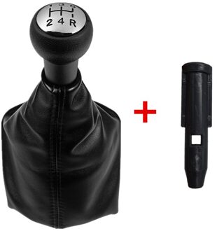 Chrome Auto Styling Pookknop Met Leather Gaiter Boot Cover Case Kraag Voor Peugeot 307 207 406 Citroen C3 c4 C5 uitrusting shift adapter