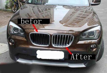 Chrome Grille Rond Trim Overlay Cover Voor X1 E84
