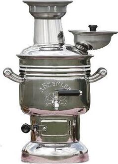 Chrome Hout Houtskool Picknick Samovar 4 Lt Chrome Staal Materiaal