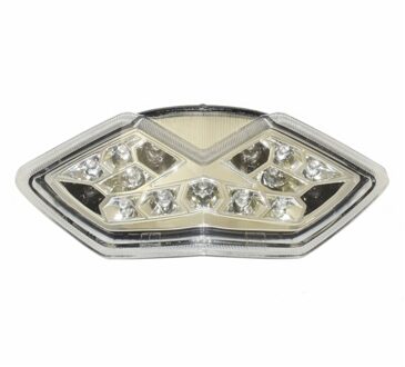 Chrome Led Geïntegreerde Blinker Achterlicht Tail Brake Richtingaanwijzer Voor KAWASAKI Z 1000 Z1000 ZR1000 ZRT00D doorzichtig