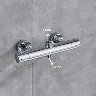 Chrome Thermostatische Badkamer Douche Kranen Bad Mengkraan Warm En Koud Water Mengkraan Kraan Vervangen Douche Valve TypeA