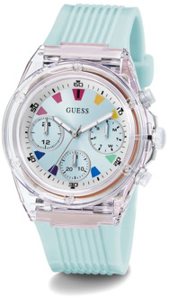 Chronograaf Athena Siliconen Horloge Guess , Blue , Dames - ONE Size