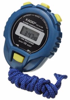 Chronograaf Timer Teller Sport Alarm Leven Waterdichte Digitale Lcd Stopwatch Erkek Kol Saat Naaien Breien Ring Vinger Teller blauw