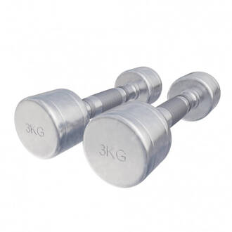 Chroom Dumbellset 6 kg (2 x 3 kg) Verchroomd gietijzer