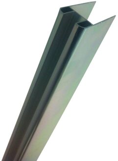 Chroom Glasprofiel Voor Muurprofiel Glaswand 10 mm 200 cm Aqua Splash