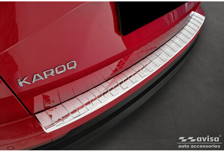 Chroom RVS Achterbumperprotector voor Skoda Karoq Facelift incl. Sportline 2022- 'Ribs' AV238051