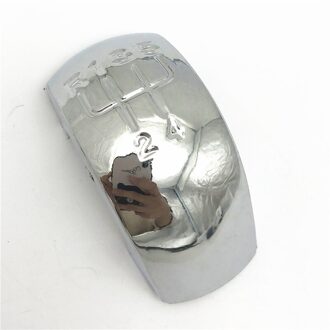 Chroom/Zwarte Auto Versnellingspookknop Hendel Headball Top Cover Shifter Stick Badge Cap Voor Skoda Octavia MK2 Ii (04-08) ii Fl (08-11) 5 Speed chroom