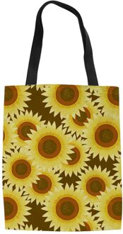 Chrysant Thema Herbruikbare Vrouwen Boodschappentas Boodschappentas Meisjes Mode Vrije Tijd Handtas 5