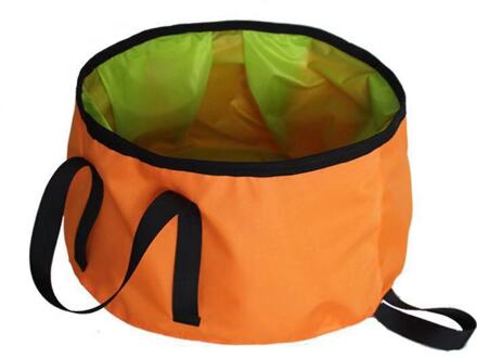 Chuban Multifunctionele Ultralichte Opvouwbare Water Wastafel Opvouwbare Emmer Draagbare Reizen Wastafel Voet Bekken Vouwen Bassin N133 oranje