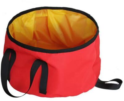 Chuban Multifunctionele Ultralichte Opvouwbare Water Wastafel Opvouwbare Emmer Draagbare Reizen Wastafel Voet Bekken Vouwen Bassin N133 Rood