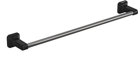 Chuban Roestvrij Staal Handdoek Bar Ruimte Wandmontage Enkele Washroom Handdoekenrek Opknoping Houder Accessoires Badkamer A14 zwart