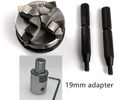 Chuck Drijfstang M14 * 1 Adapter Pak Voor K02-50 Chuck Mini Draaibank Chuck 8Mm-19Mm Adapter bench Onderdelen Machine Diy Hout K02 50-19mm rod