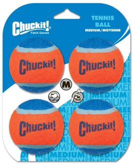 Chuckit tennisbal Medium 6 cm 4 st