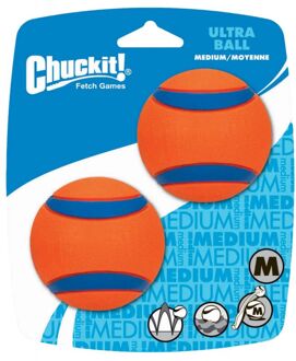 Chuckit Ultra Ball Hondenspeelgoed - Oranje - M - 2 ballen