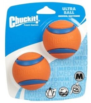 Chuckit Ultra Ball Hondenspeelgoed - Oranje - M - 2 ballen