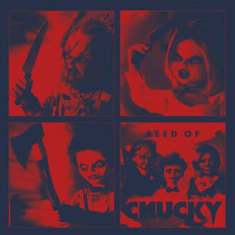 Chucky Family Photo Dames T-shirt - Navy - XXL - Navy blauw