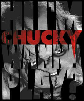 Chucky Typographic Dames trui - Zwart - XS - Zwart